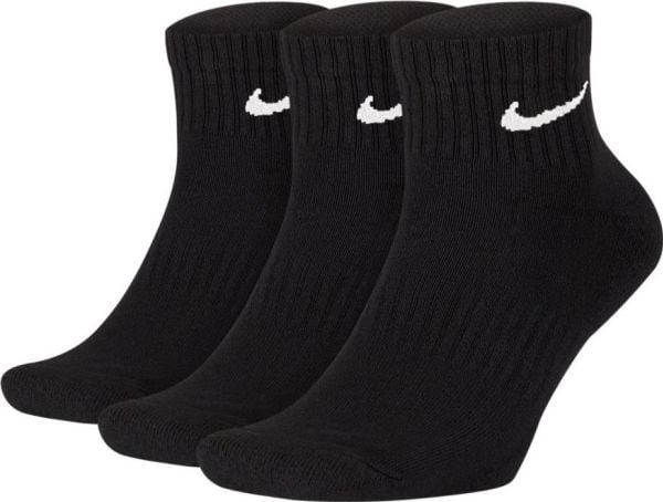 Nike Everyday Cushion ankelstrømper 3-pak unisex hvit (46–50)
