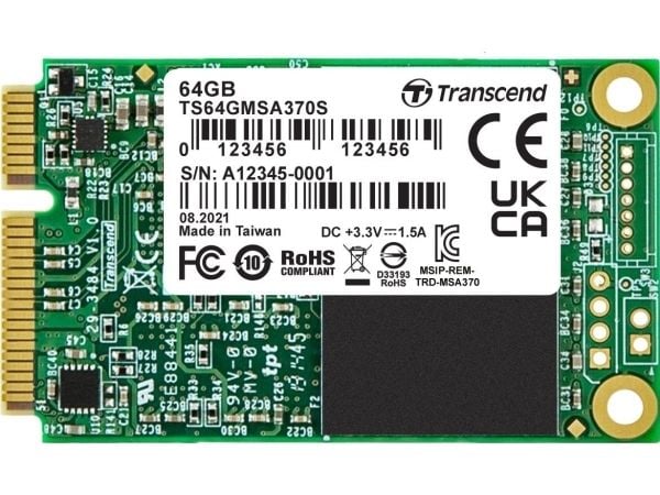 Transcend 370S - SSD - 64 GB - intern - mSATA - SATA 6Gb/s