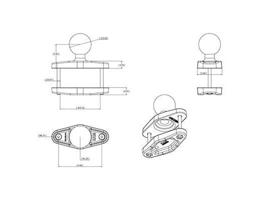 RAM RAM-D-247U-4 - Monteringsbas
