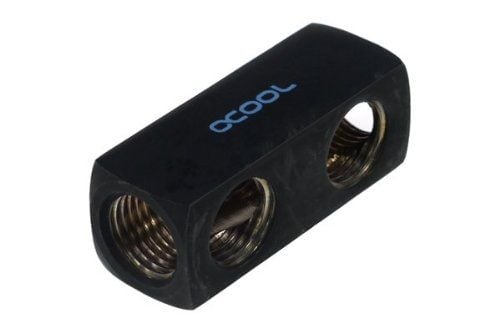 Alphacool HF 5-tie liitäntäpääte - nestejäähdytysjärjestelmän liitäntäsovitin - Deep Black (syvämusta)