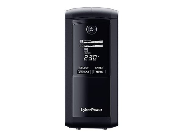 CyberPower Value Pro VP1200ELCD-FR - UPS - AC 230 V - 720 watt - 1200 VA - enkeltfase - RS-232, USB - utgangskontakter: 4 - svart