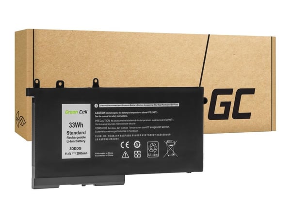 Green Cell - Batteri til bærbar PC (tilsvarer: Dell 3DDDG, Dell 93FTF) - litiumpolymer - 2900 mAh - svart - for Dell Latitude 5280, 5480, 5580