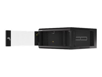 Lanberg WFFA Series - Rack skap - veggmonterbar - RAL 9004, svart - 4U - 19"