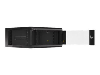 Lanberg WFFA Series - Rack skap - veggmonterbar - RAL 9004, svart - 4U - 19"