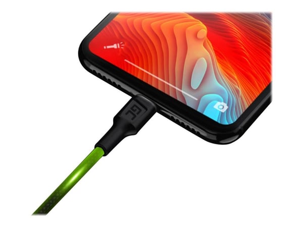 Green Cell KABGCSET06, 2 m, Lightning, USB A, Uros, Uros, Musta