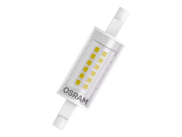 OSRAM LED SLIM LINE - LED-lyspære - form: korn - klar finish - R7s - 7 W (ekvivalent 60 W) - klasse E - varmt hvitt lys - 2700 K