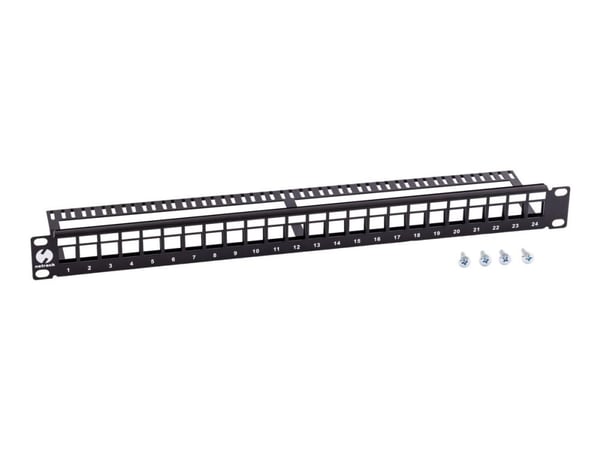 NetRack Netrack patchpanel 19 "24-port, empty, black