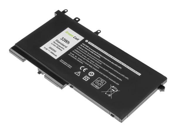 Green Cell - Batteri til bærbar PC (tilsvarer: Dell 3DDDG, Dell 93FTF) - litiumpolymer - 2900 mAh - svart - for Dell Latitude 5280, 5480, 5580