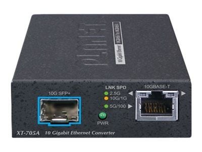 PLANET XT-705A - Fibermedieomformer - 10GbE, 5GbE, 2.5GbE - 100Base-TX, 1000Base-T, 10GBase-X, 10GBase-T, 2.5GBase-T, 5GBase-T - SFP+ / RJ-45