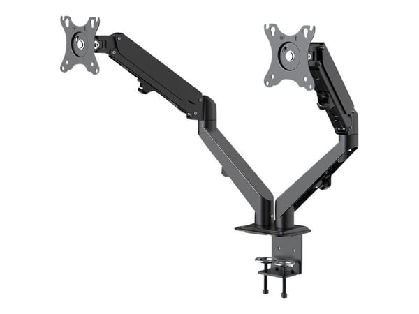 Neomounts DS70-700BL2 - Monteringssett (skrivebordsmontering) - justerbar dobbelarm i full bevegelse - for 2 LCD-skjermer - svart - skjermstørrelse...