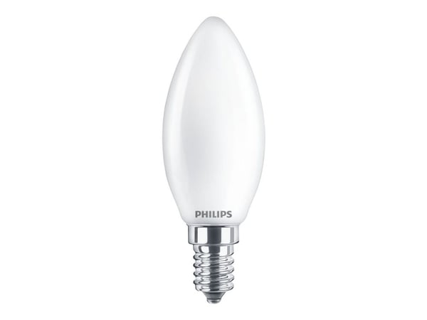 Philips - LED-lyspære - form: B35 - mattslipt finish - E14 - 2.2 W (ekvivalent 25 W) - klasse E - varmt hvitt lys - 2700 K (en pakke 2)