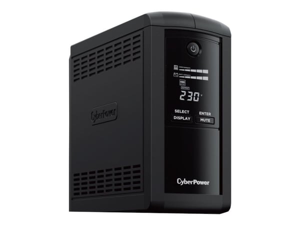 CyberPower Value Pro VP1200ELCD-FR - UPS - AC 230 V - 720 watt - 1200 VA - enkeltfase - RS-232, USB - utgangskontakter: 4 - svart
