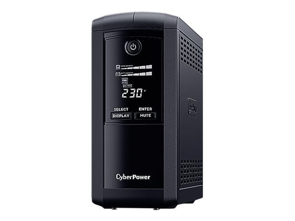 CyberPower Value Pro VP1200ELCD-FR - UPS - AC 230 V - 720 watt - 1200 VA - enkeltfase - RS-232, USB - utgangskontakter: 4 - svart