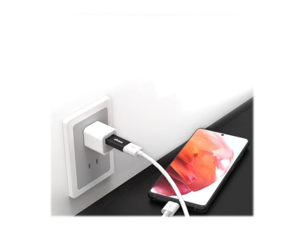 Akasa - USB-adapter - USB-type A (hann) til USB-C (hunn) - USB 3.2 Gen 2 - 5 V - 3 A - svart, romgrå (en pakke 2)