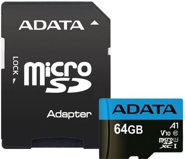 ADATA Premier - Flashminnekort (microSDXC til SD-adapter inkludert) - 64 GB - UHS Class 1 / Class10 - microSDXC UHS-I - for detaljhandel