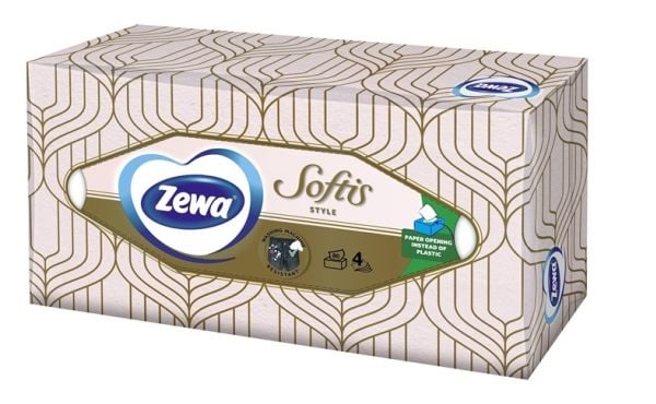 Zewa engangskluter ZEWA Softis 4-lags 80 stk i eske