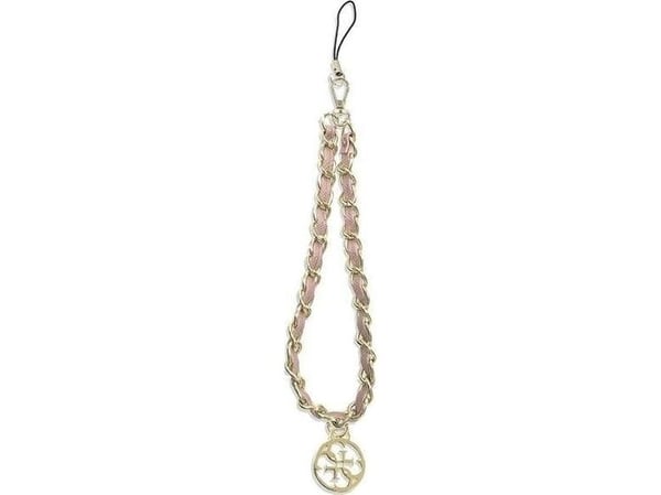 Guess GUSTSAS4P phone strap rosa/pink - kjede i metall - 4G sjarm Guess GUSTSAS4P phone strap rosa/pink - kjede i metall - 4G sjarm