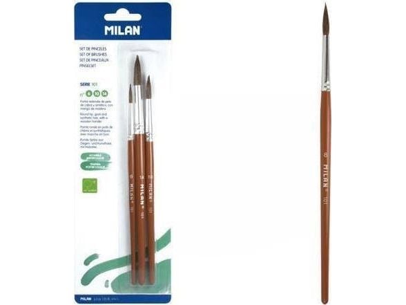 Milan penselsett 6, 10, 14 serie 101 BWM 10460 (blister)