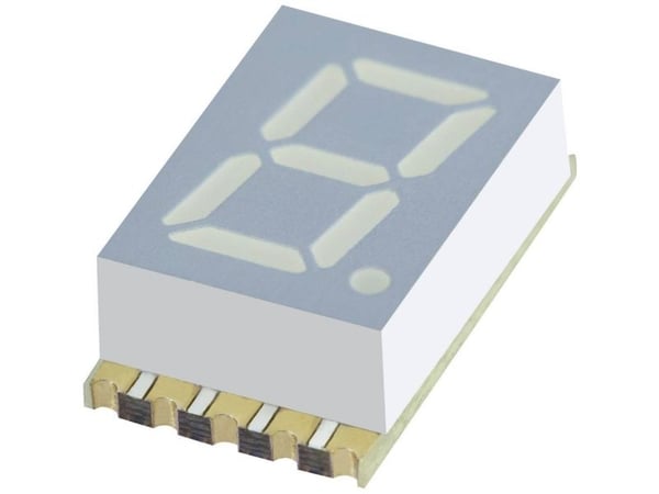 Kingbright 7-segmentsvisning Rød 7,62 mm 1,85 V Ciffertal: 1