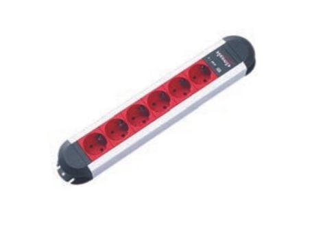 Bachmann PRIMO - Effektband - utgångskontakter: 6 (8 x Type F) - röd