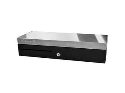 APG Kassalaatikko ECD460, Manuaalinen ja automaattinen kassakone, Teräs, Musta, Ruostumaton teräs, 24 V, 460 mm, 170 mm