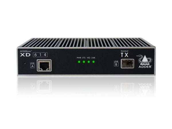 ADDER XD614P-DP, Sender og Mottaker, Koblet med ledninger (ikke trådløs), 4000 m, Cat6, Cat6+, Cat6a, Cat6e, Cat7, Cat7e, Cat8.1, Fiber, 1920 x 120...