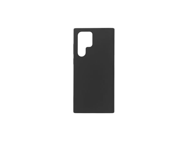 eSTUFF - Bagsidecover til mobiltelefon - silikon - sort - til Samsung Galaxy S22 Ultra