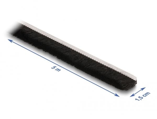 DeLOCK 66895, Dør, Vindu, Sort, Plast, 1,5 cm, 5 m