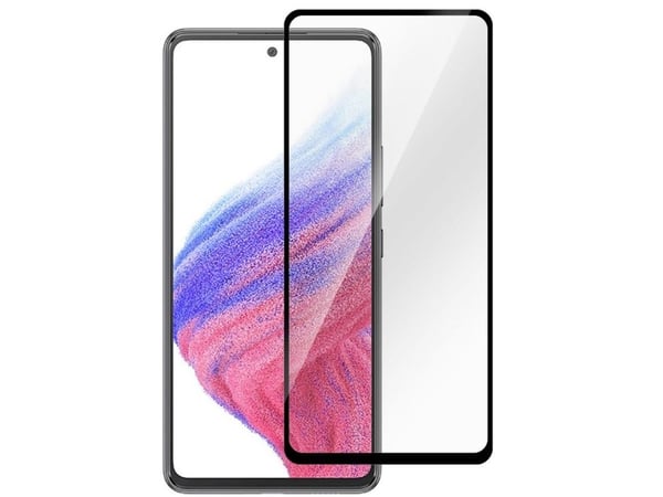 eSTUFF Titan Shield - Skjermbeskyttelse for mobiltelefon - full deksel - glass - rammefarge svart - for Samsung Galaxy A53 5G