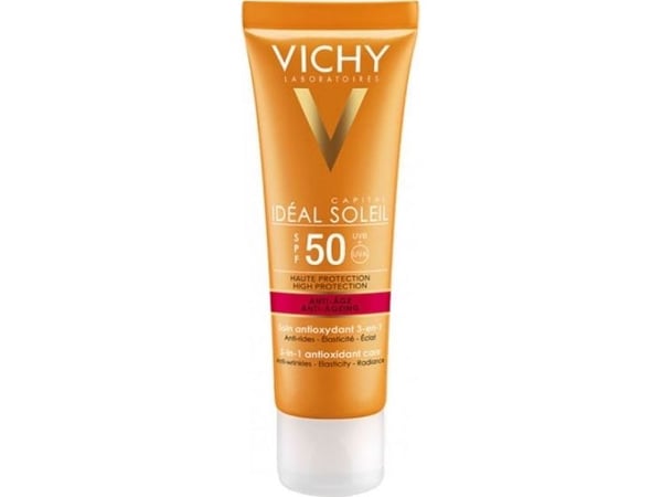 Vichy Idéal Soleil SPF50 anti-age 3-i-1 antioksidantpleie 50 ml