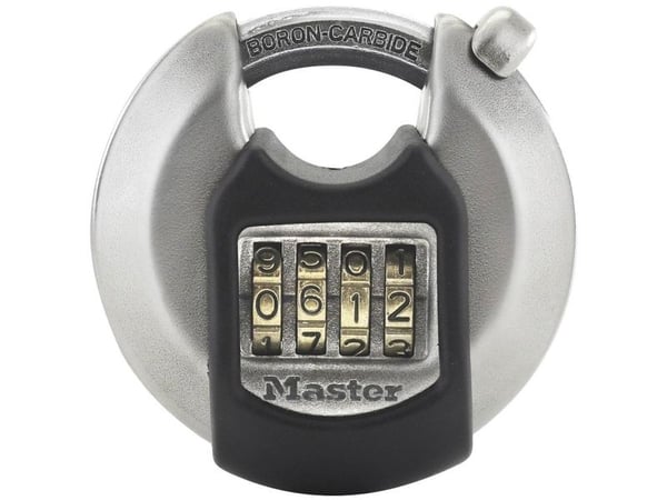 MASTER LOCK M40EURDNUM, Tradisjonell, Kombinasjonslås, Sort, Rustfritt stål, Rustfritt stål, 4 sifre, 7 cm
