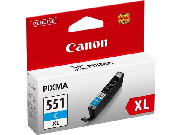 Canon CLI-551C XL - 11 ml - Høy ytelse - cyan - original - blekkbeholder - for PIXMA iP8750, iX6850, MG5550, MG5650, MG5655, MG6450, MG6650, MG7150...