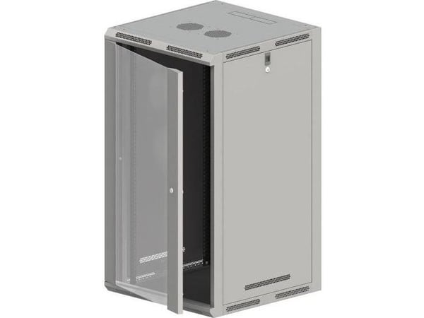 Alantec SW-24U-600-600-N-DSJ-OP-RP-B-S, 24U, Fritstående reol, 80 kg, 80 kg, Grå, Grå, Stål