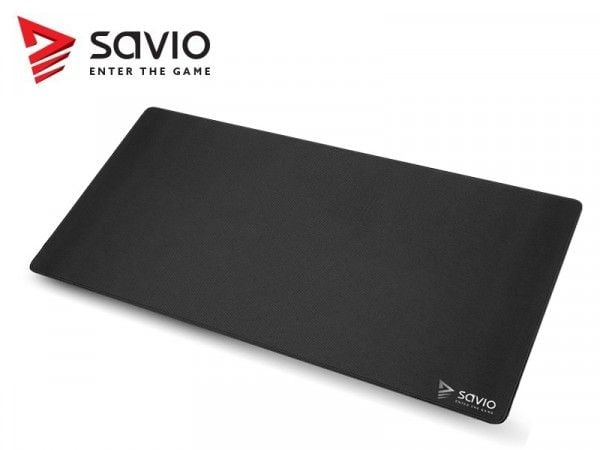 Savio Black Edition Precision Control XXL, Svart, Monokromatiskt, Gummi, Halksäkert underlag, Spelmusmatta