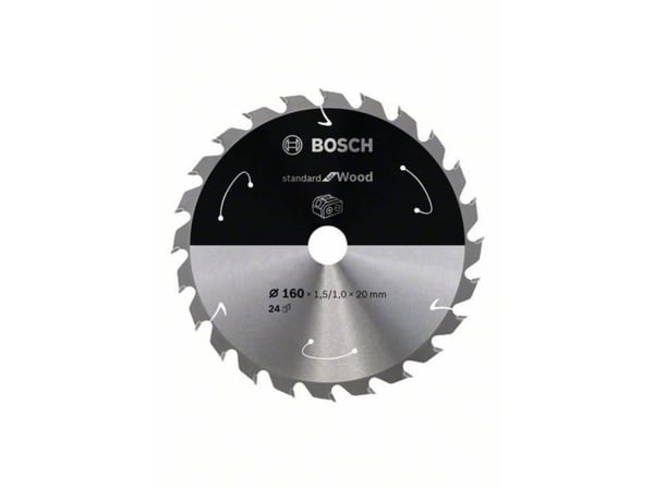 Bosch RUNDSAVKLINGE ACCU STD TRÆ 160X20MM 24T 24T