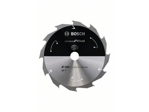 Bosch RUNDSÅG BLAD ACCU STD WOOD 165X20MM 12T