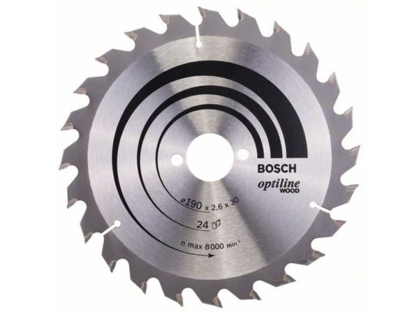 Bosch RUNDSAVKLINGE OPTILINE 190X2,6X30MM 24T 24T