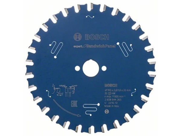 Bosch RUND SAVKL 160X2,0X20MM 30T EXP SANDWICH