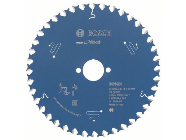 Bosch RUNDSAVKLINGE 190X30X2,6MM 40T EXP WOOD