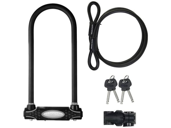 MASTER LOCK 8285EURDPRO, U-lås, svart, stål, vinyl, stål, vinyl, stål, stål