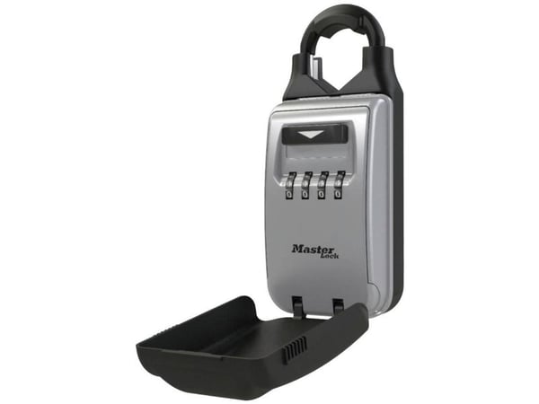 MASTER LOCK 5420EURD, Bærbar safe, Grå, Kombinasjonslås, Metall, Nøkkel, 72 mm