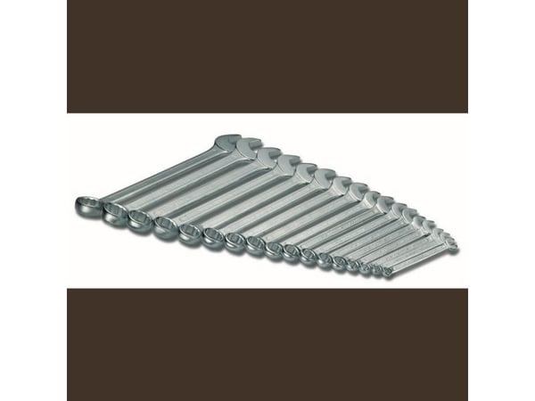 Cimco 11 2500, 6,7,8,9,10,11,12,13,14,15,16,17,18,19,20,21,22 mm, Kromfarget, Kromvanadiumstål, Kromfarget, Blank, 17 stykker