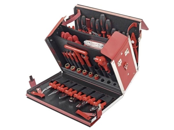 Cimco verktøykoffert for elektriker 170378 med utstyr 54 deler 505 x 270 mm