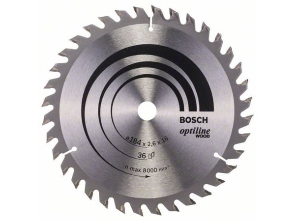 Bosch RUNDSAVKLINGE OPTILINE 184X2,6X16MM 36T 36T