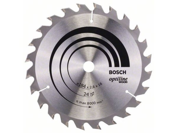 Bosch RUNDSAVKLINGE OPTILINE 184X2,6X16MM 24T