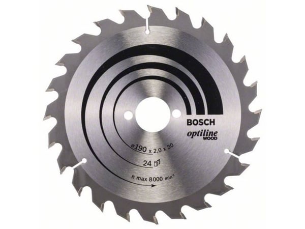 Bosch RUNDSAVKLINGE OPTILINE 190X2,0X30MM 24T