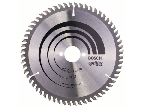Bosch OPTILINE PYÖRÖRENGAS Ø190X2,6X30MM 60T