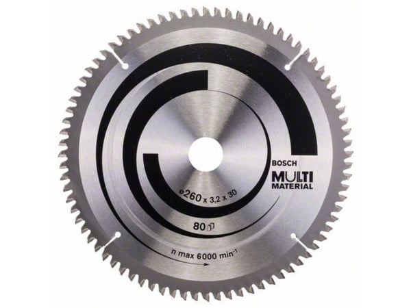 Bosch PYÖRÖHIHIONTA MULTIMATERIAALI 260X30MM 80T