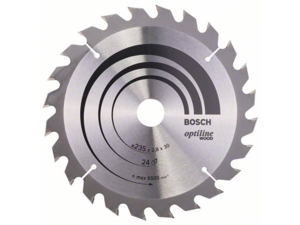 Bosch Optiline Wood - Sirkelformet sagblad - for tre - 235 mm - 24 tenner