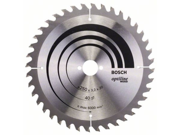 Bosch RUNDSAVKLINGE OPTILINE 250X3,2X30MM 40T 40T